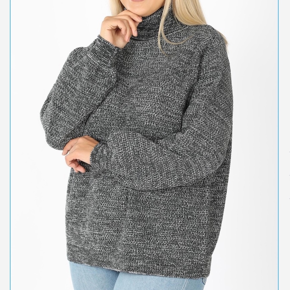 Charcoal turtleneck